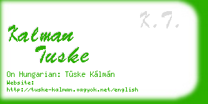 kalman tuske business card